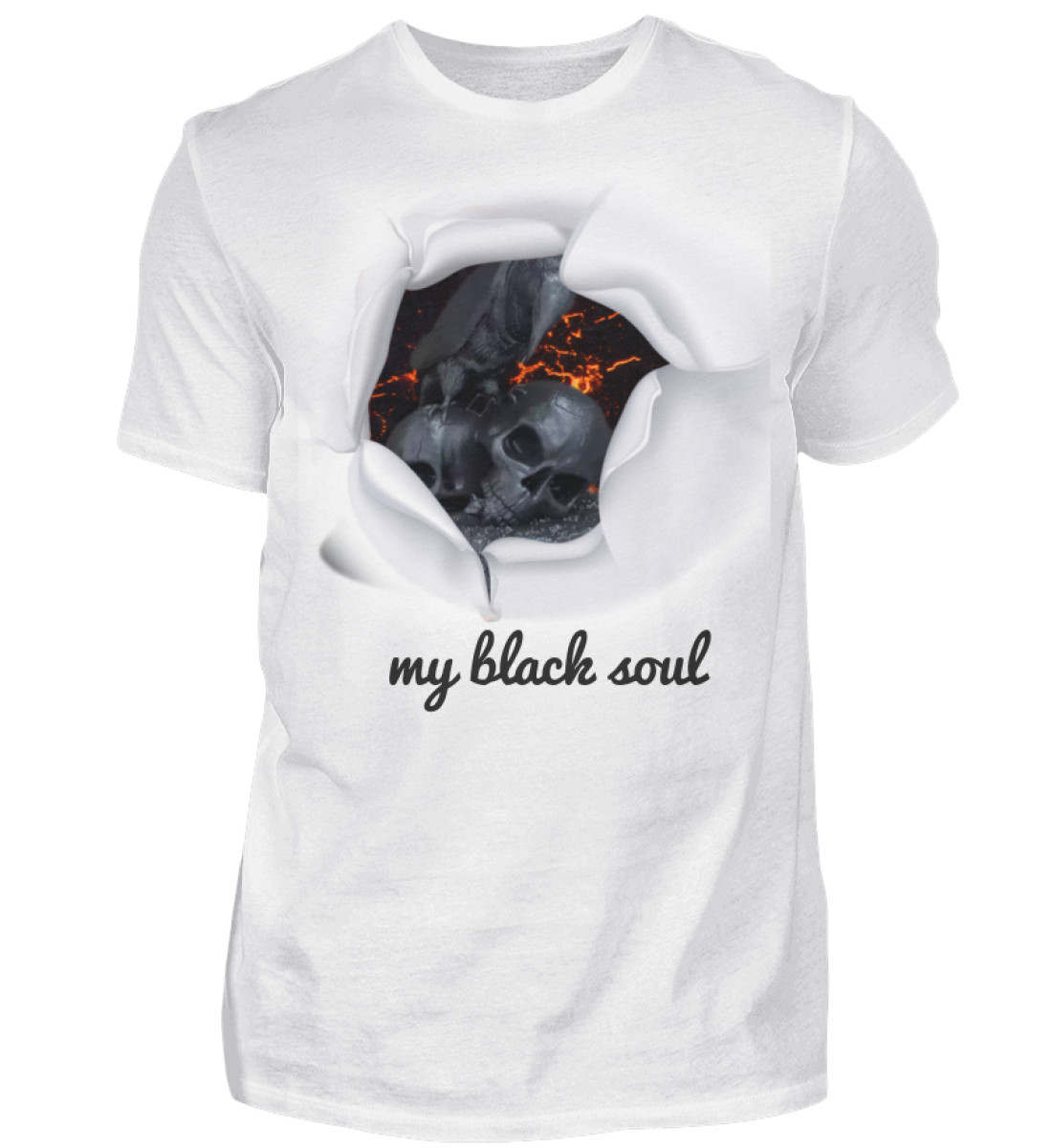 Shirt "my black soul", 100% BIO-Baumwolle - Herren Shirt-3